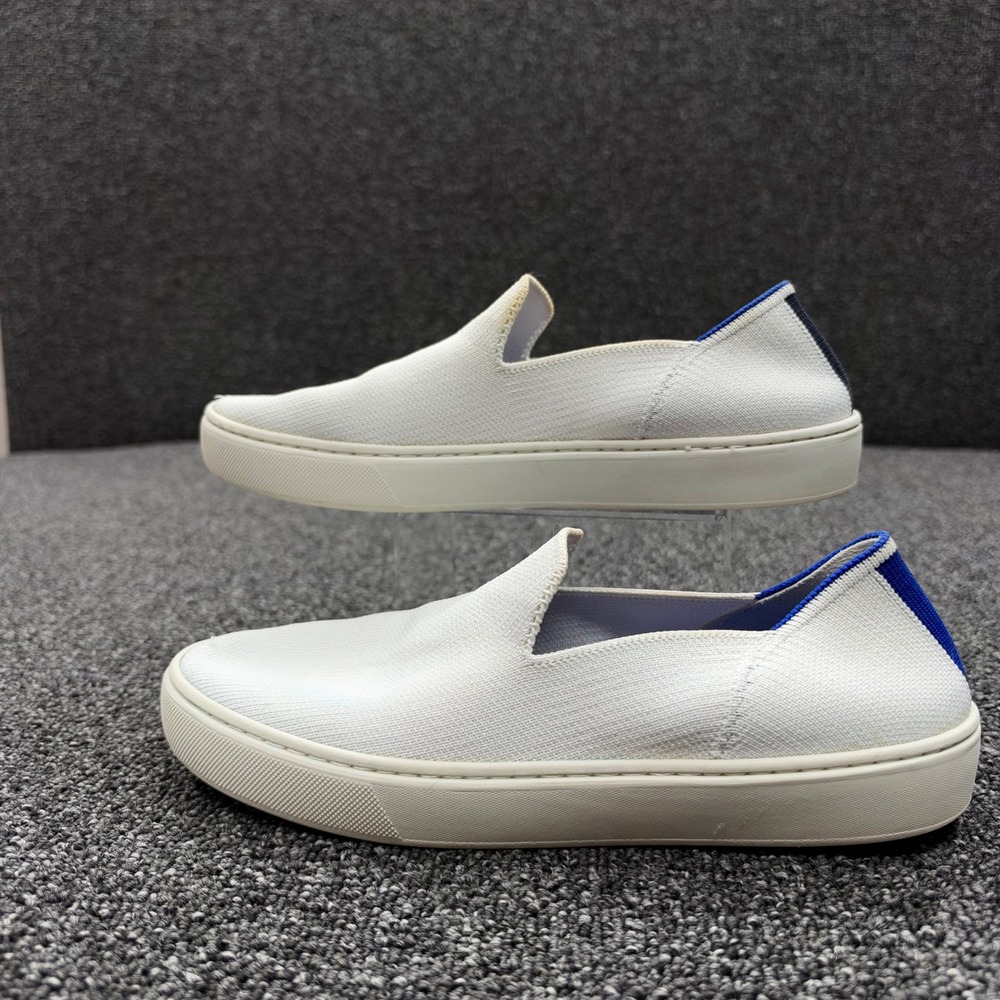 Rothy's The Sneaker Slip On Knit Shoes Women 6.5 White fair preppy travel comfy